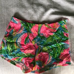 Lilly Pulitzer bright tropical patterned shorts